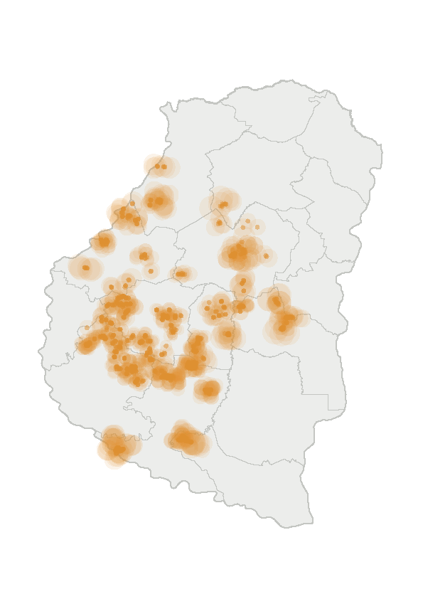 Mapa de campos en Entre Ríos